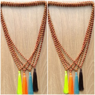 natural rudraksha bead tassels necklace multiple color wholesale price